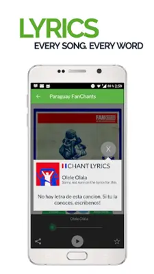 FanChants Paraguay Fans Songs & Chants android App screenshot 4